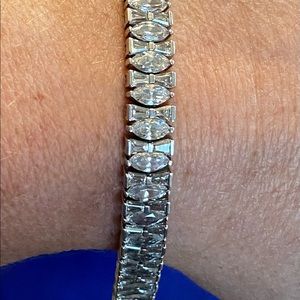 Silver tennis bracelet